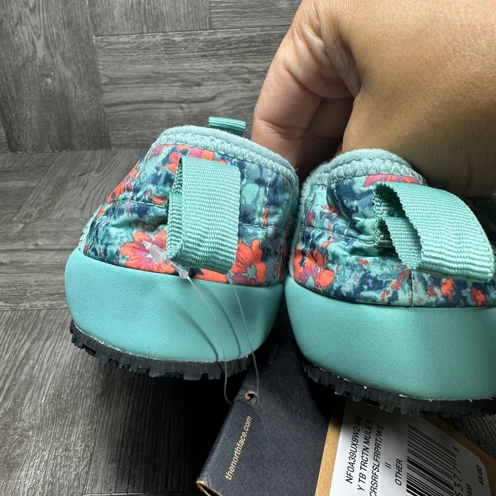 The North Face Traction Mule II Kids 11 Floral Insulated Puffer Slip On NEW